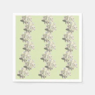 Grönt botaniskt blommönstrat papper pappersservett