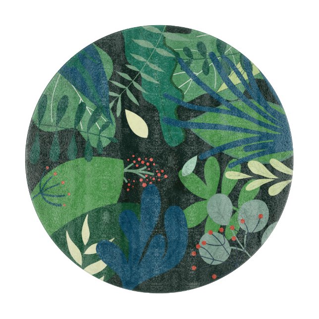 Grönt Botaniskt: Illustration av tropiska Löv (Framsidan)