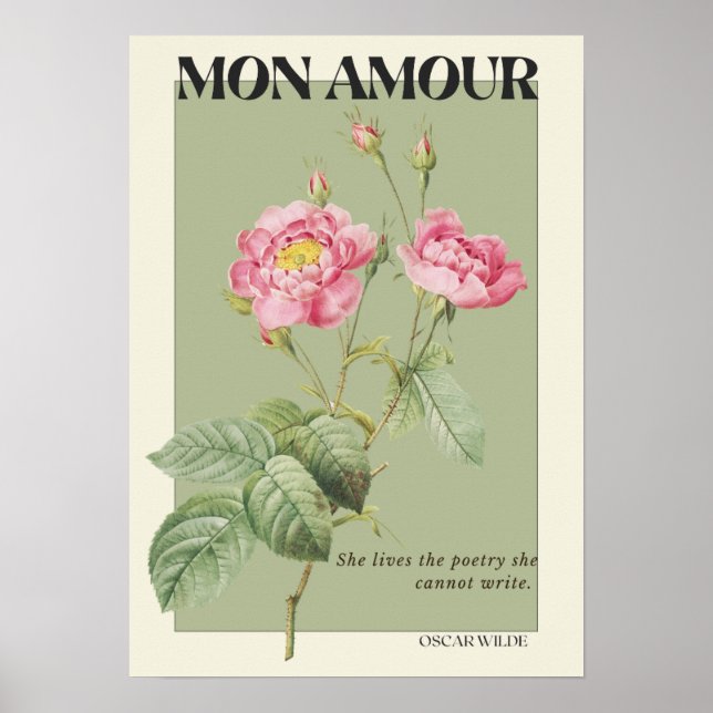 Grönt Botaniskt Poster av blomma rumsdekor (Framsidan)