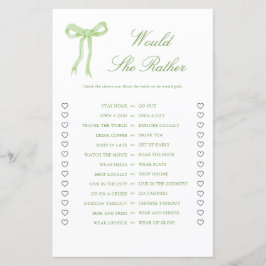 Grönt Bow skulle hon hellre spela Möhippa