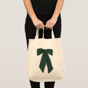 Grönt Bow Tote Bag Tygkasse