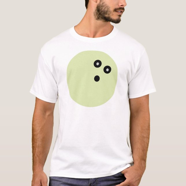 Grönt Bowling Ball T-shirt (Framsida)