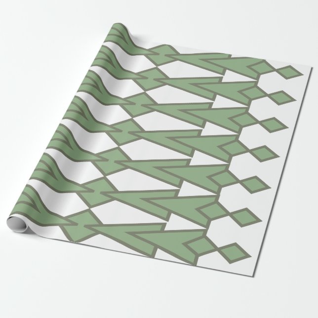 Grönt Bowties Presentpapper (Utrullad)