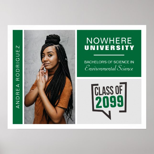 Grönt Boxes & Photo Studenten Poster (Framsidan)