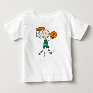 Grönt Boy Basketball Player t-shirts och presenter
