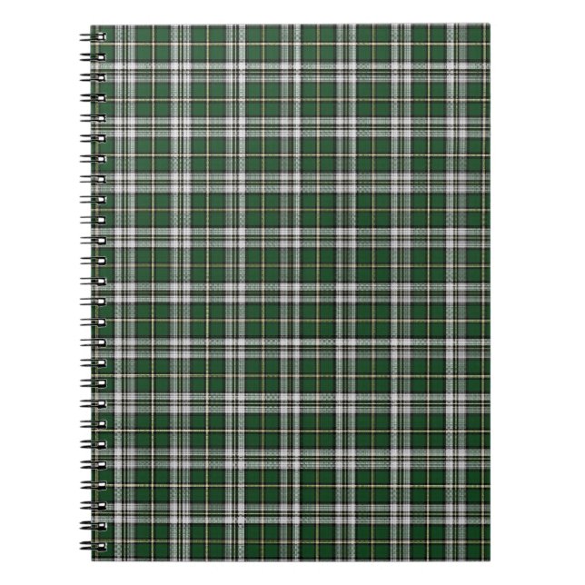 Grönt Breton tartan Anteckningsbok (Framsidan)