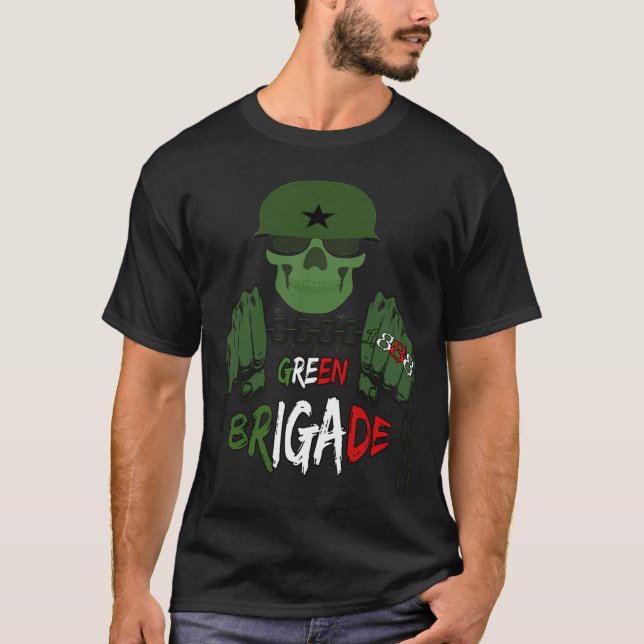 Grönt Brigade Essential T Shirt (Framsida)
