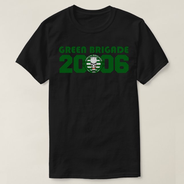 Grönt Brigade ULTRAS 2006 Celtic FC Classic T Sh T Shirt (Design framsida)