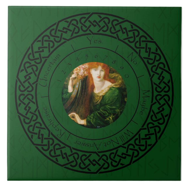 Grönt Brigid Pendulum Tile Kakelplatta (Framsidan)