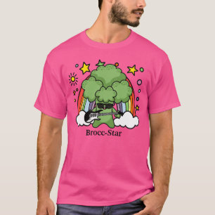 Grönt Broccoli Brocc, Rockstjärna T Shirt
