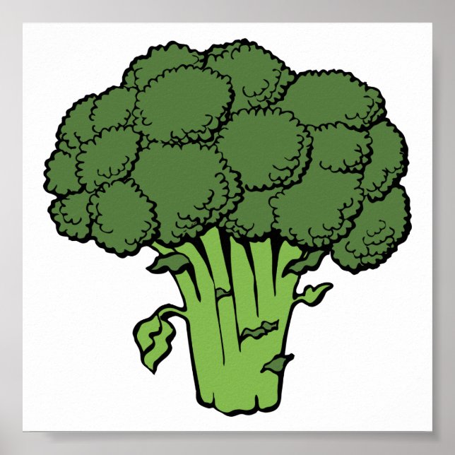 Grönt Broccoli Poster (Framsidan)