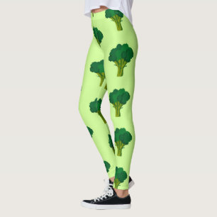 Grönt Broccoli Vegetable Healthy Eating Veggie Leggings