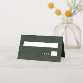 Grönt bröllop elegant typografi placeringskort