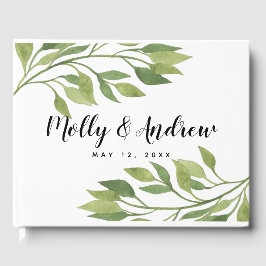 grönt bröllop Guest bok