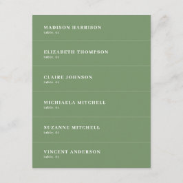 Grönt Bröllop Namn-monteringskort DIG Inbjudningar