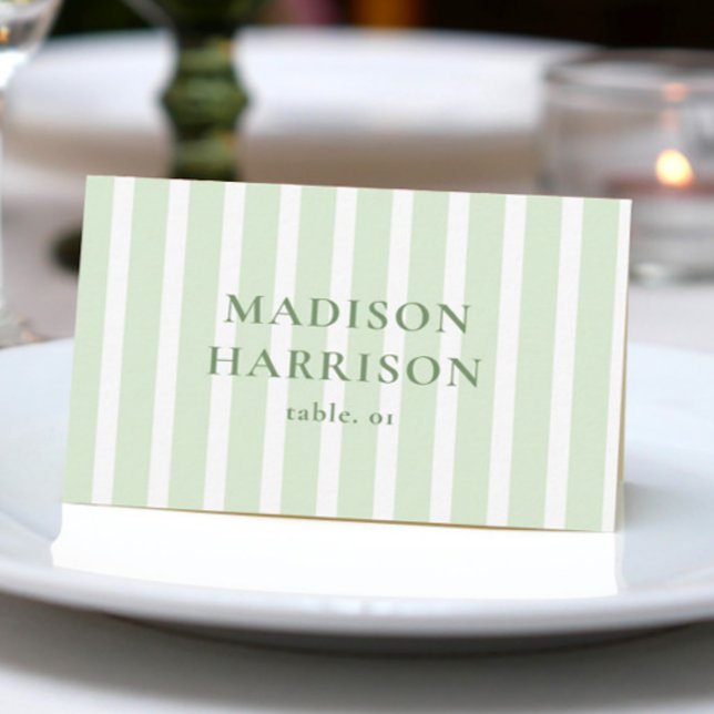 Grönt Bröllop Namn-monteringskort DIG Inbjudningar (Skapare uppladdad)