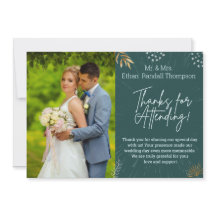 Grönt Bröllop par Photo Tack Flat Card