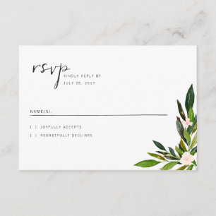 Grönt bröllopsinbjudan Set RSVP-kort OSA Kort
