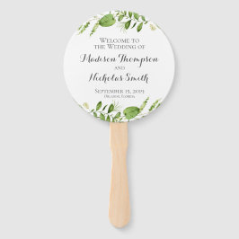 Grönt Bröllopsprogram Circle Fläkt, Rustic Greener