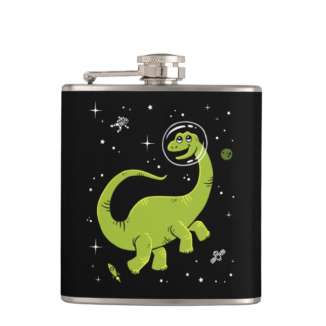 Grönt Brontosaurus Dinos in Space Fickplunta (Framsidan)