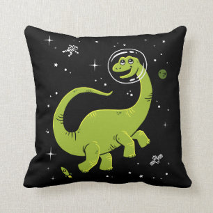 Grönt Brontosaurus Dinos in Space Kudde