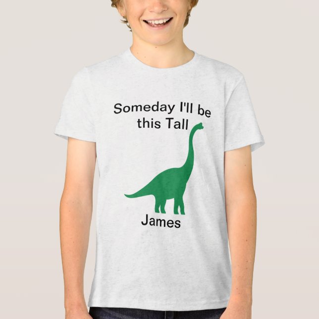 Grönt Brontosaurus T Shirt (Framsida)