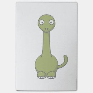 Grönt Brontosaurus Tecknad Post-it Block