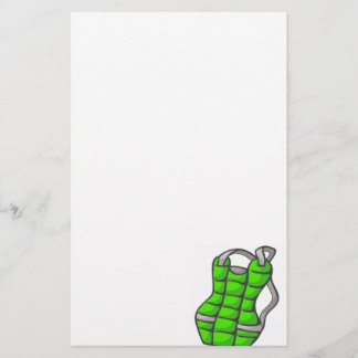 Grönt bröstkorgbeskyddande brevpapper