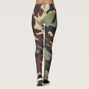 Grönt Brown Camou Leggings