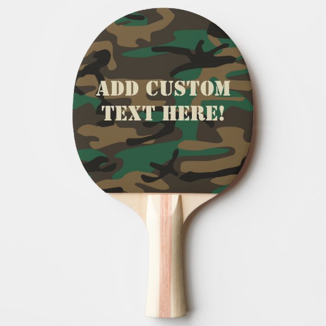 Grönt Brown Military Camo Camouflage Pingisracket (Framsidan)