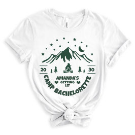 Grönt brudtärna camping möhippa t shirt