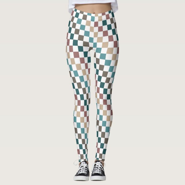 Grönt/Brun kvinnlig könsstympning Leggings (Framsida)
