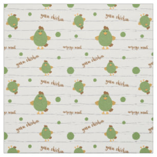 Grönt & brungarn Chicken Champion Fabric Tyg