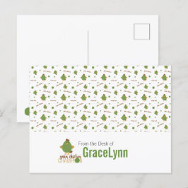 Grönt & brunkolskammare med vykort