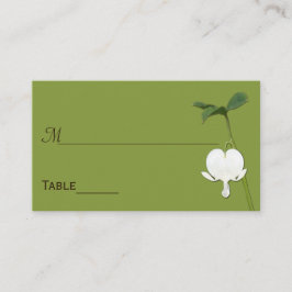 Grönt Brunt elfenben Bleeding Heart Place Cards Placeringskort