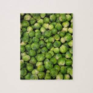 Grönt Bruxelles sprout vegetabiliska mönster Pussel