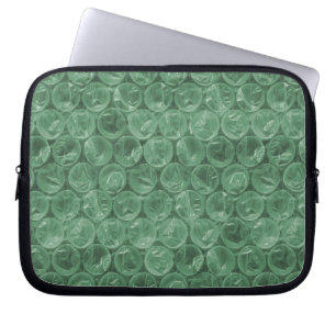 Grönt bubbelplastmönster laptop sleeve