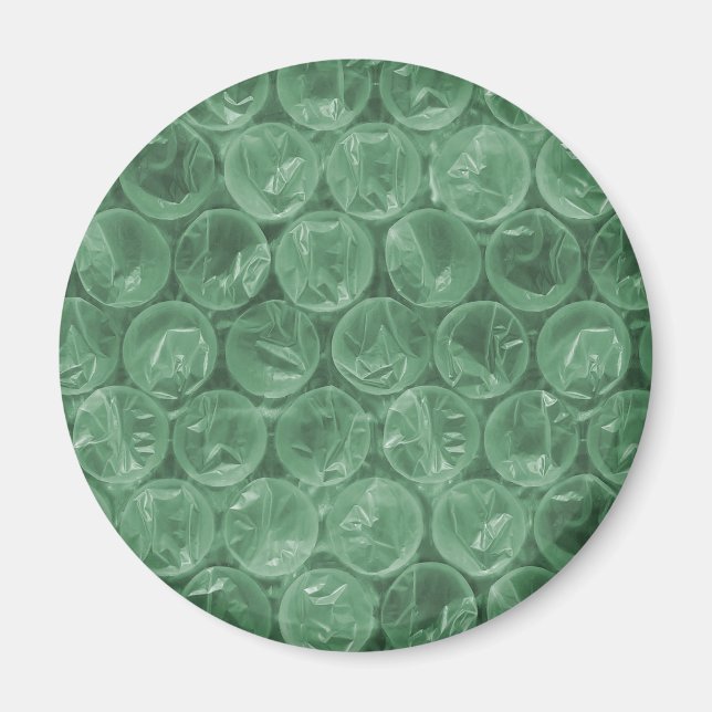Grönt Bubbelskrot mönster Magnet (Framsidan)