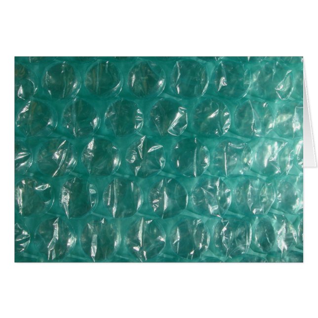 Grönt bubblar sjalen hälsningskort (Framsidan Horizontal)