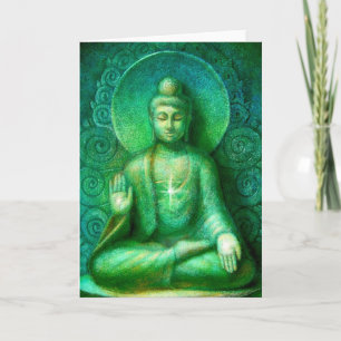 Grönt Buddha Kort