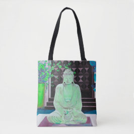 Grönt Buddha Tote Bag Tygkasse