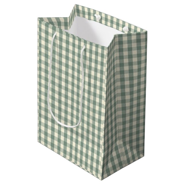 Grönt Buffalo Check Play Gingham (Framsidan Vinklad)