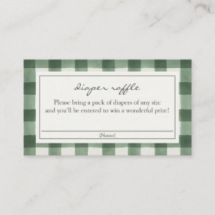 Grönt Buffalo Play Diaper Raffle Tilläggskort