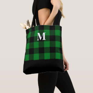 Grönt Buffalo Play Monogram Tote Bag Tygkasse