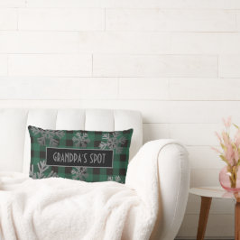 Grönt Buffalo Play Sparkly Snöflingor Lumbarkudde