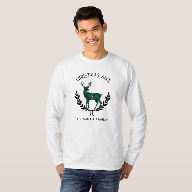 Grönt Buffalo Play Stag Monogram Tee (Hel framsida)