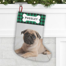 Grönt Buffalo Pput Pet Hund Bone Monogram Photo