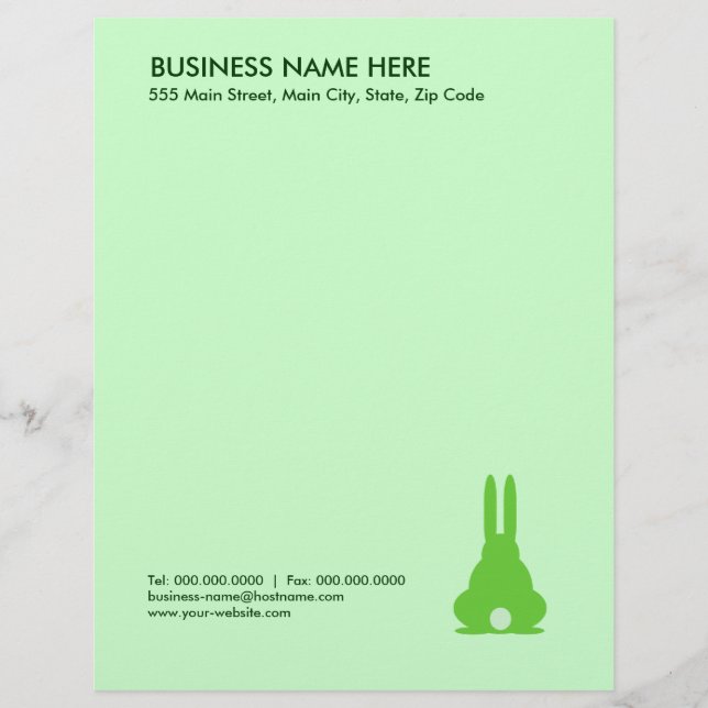 Grönt Bunny Brevhuvud (Framsida)