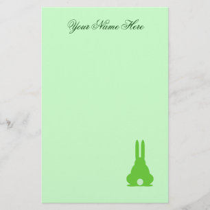 Grönt Bunny Brevpapper