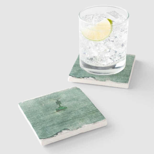 Grönt Buoy - Barnegat Inlet - New jersey - IBSP Stenunderlägg (Sidan)